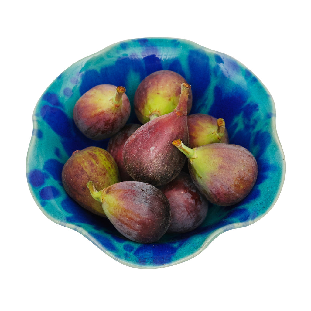 turquoise and blue trinket bowl by matin malikzada for bunny williams home