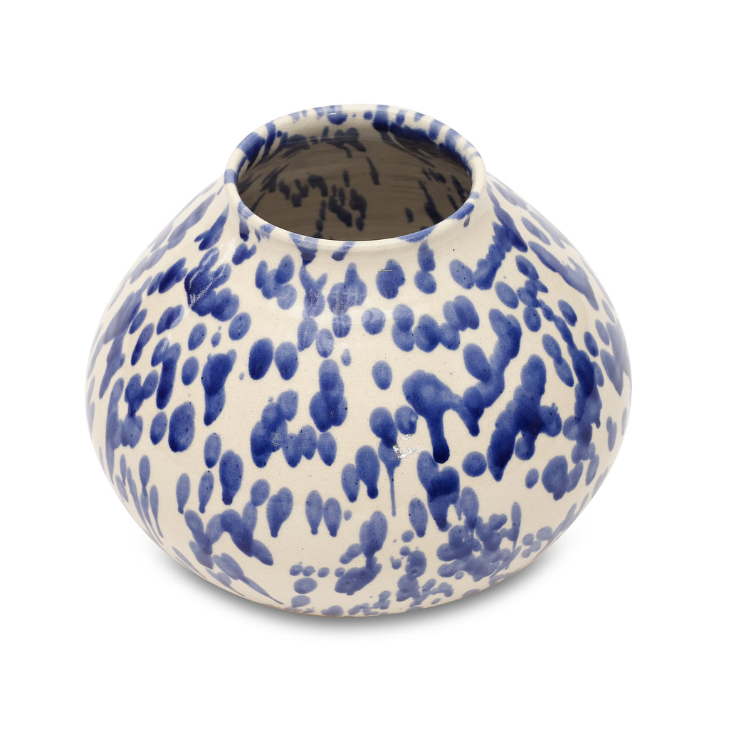 ivory and blue urn vase by matin malikzada for bunny williams home