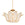 Bebe chandelier with gold leaf finish strung with clear glass beads by Bunny Williams Home