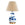 Hand-glazed ceramic lamp in a blue brush stroke glaze on a gold base by Bunny Williams Home