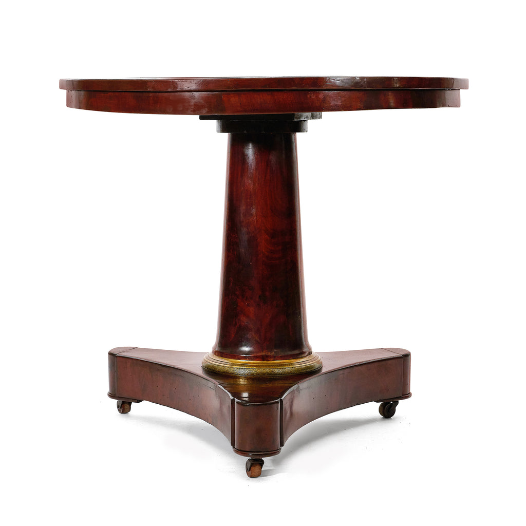 french mahogany empire pedestal side table