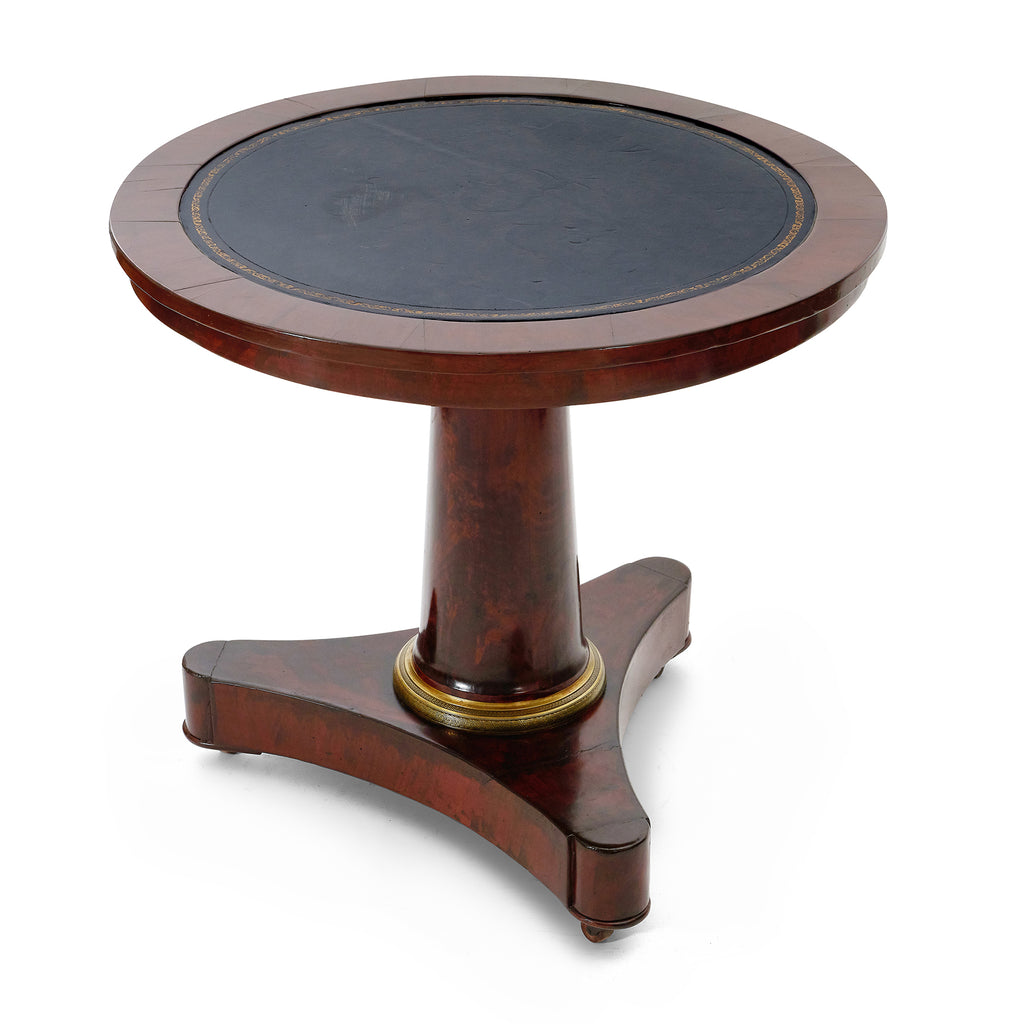 french mahogany empire pedestal side table