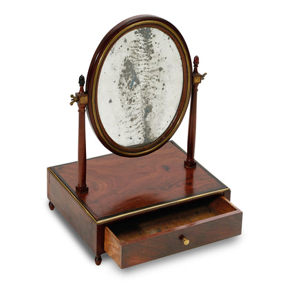 19th Century Barbiere Mahogany Dressing Table Mirror, 14.5" X 21.5"