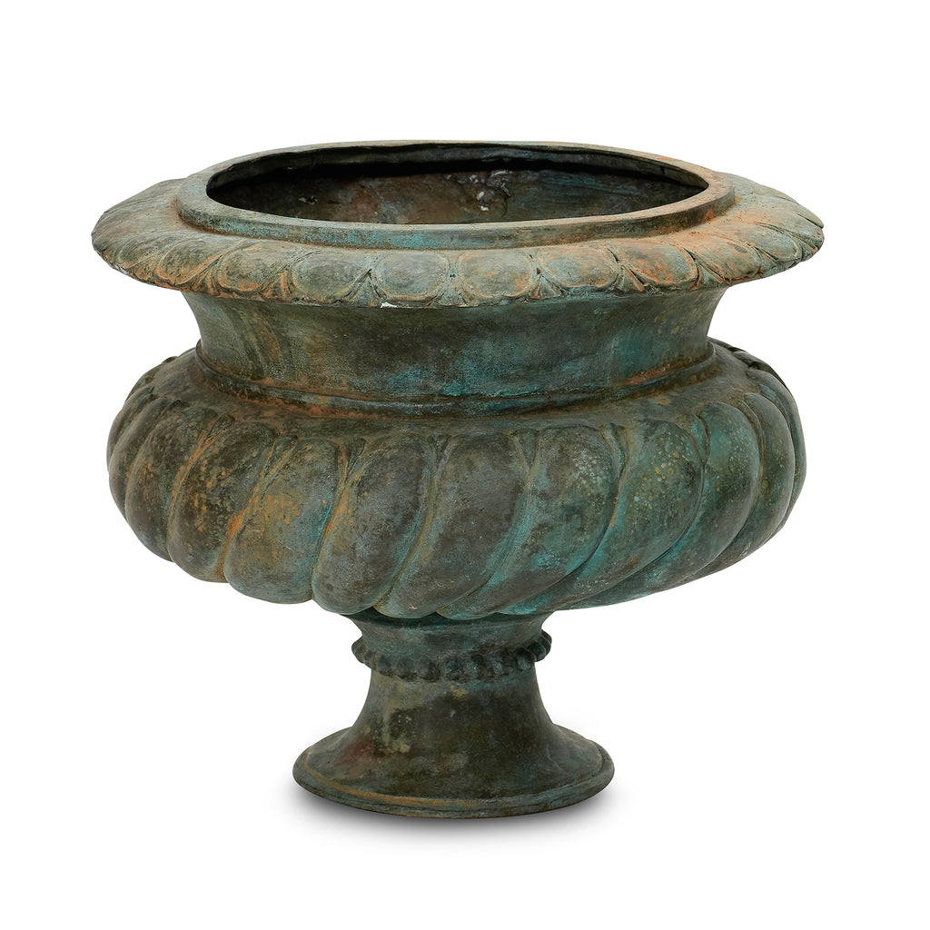 neoclassical style verdigris urn