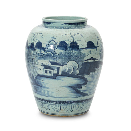 Blue-and-white vessel