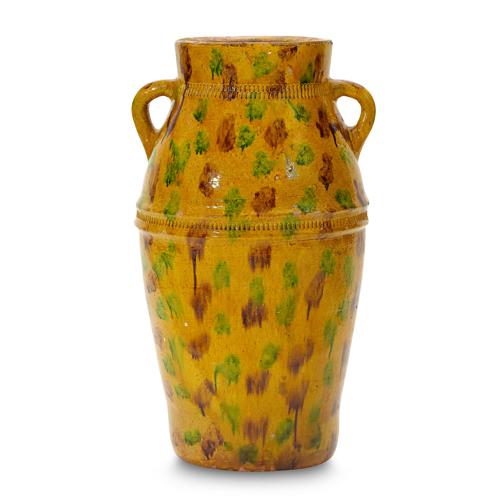 tall marigold terracotta pot
