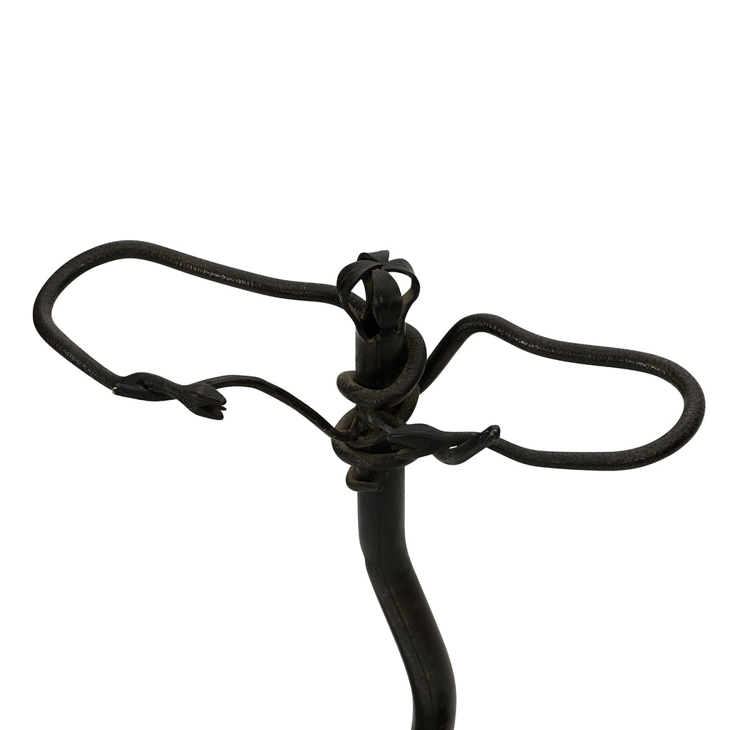 19th century french iron & bronze serpent umbrella stand detail of serpents