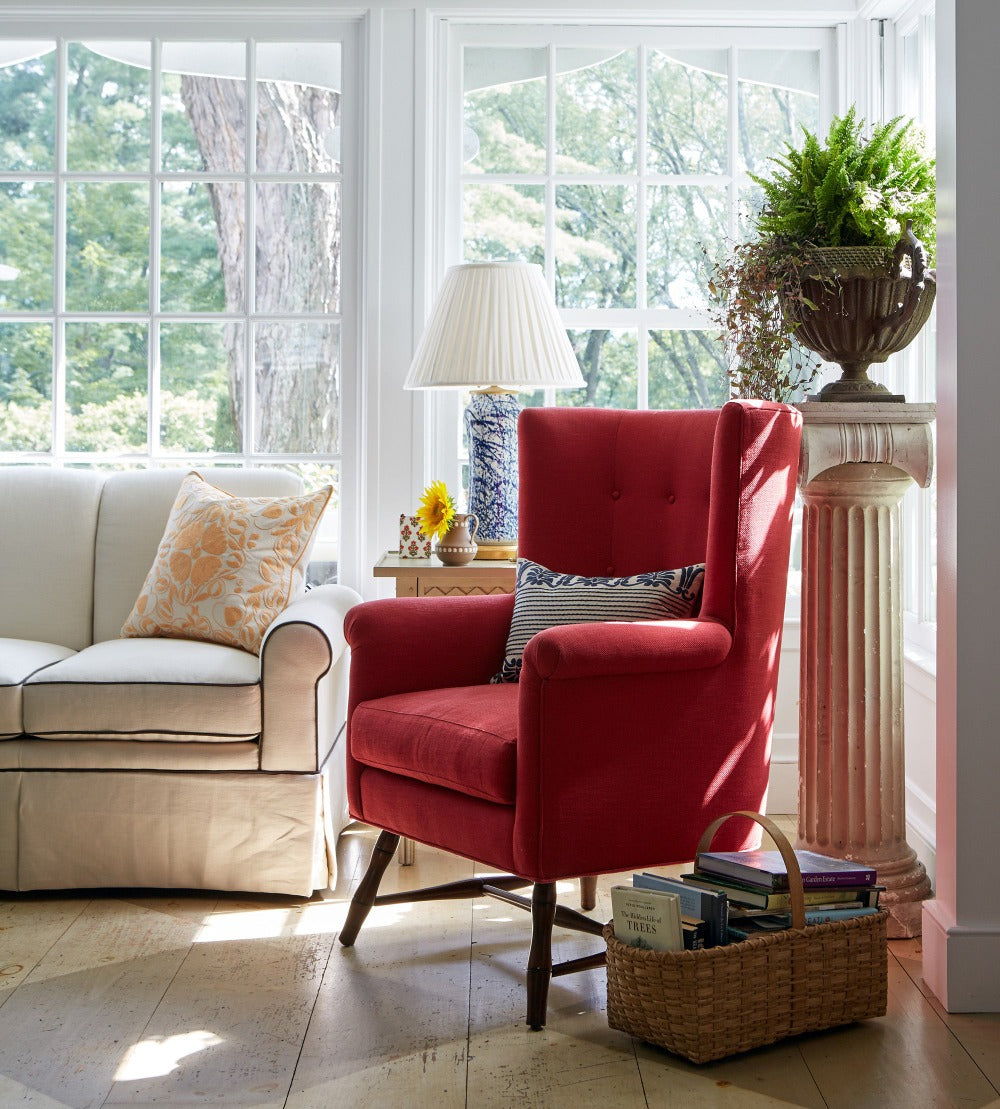 box pleat linen lampshade