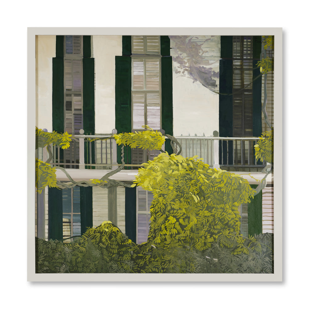 porch and wisteria by john funt, 2015 (50" x 50")