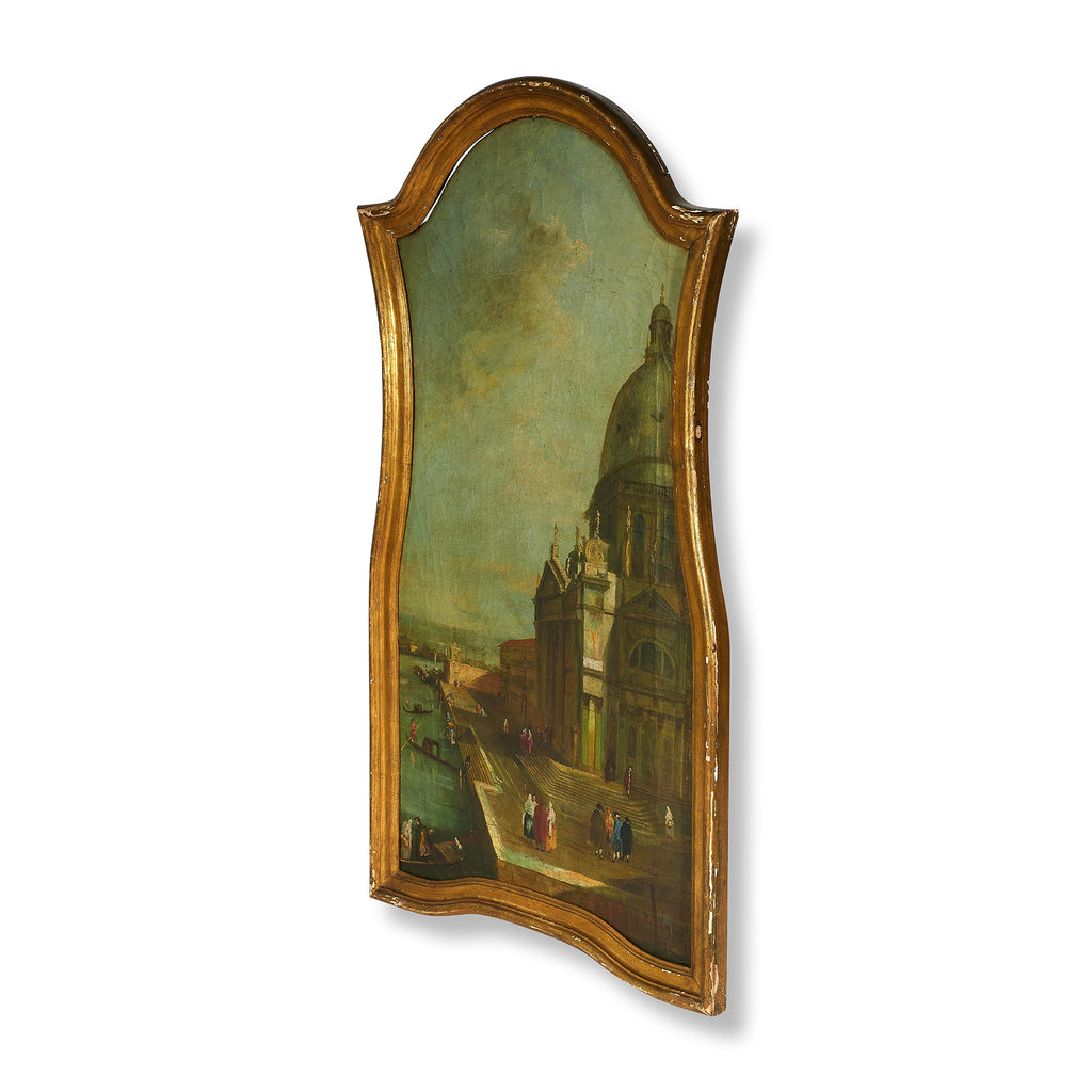 italian oil painting in giltwood frame (28" x 48")