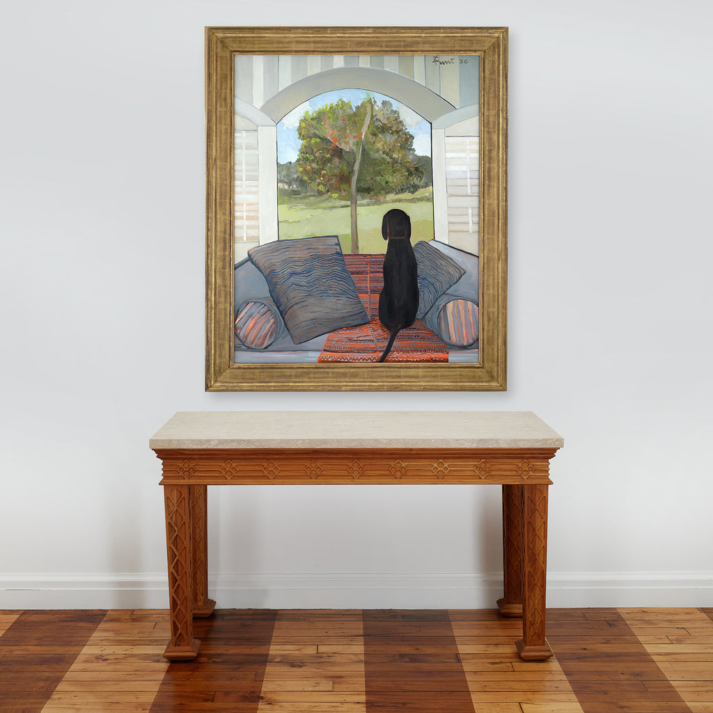 looking out to the garden (gracie) by john funt, 2020 (60" x 49")