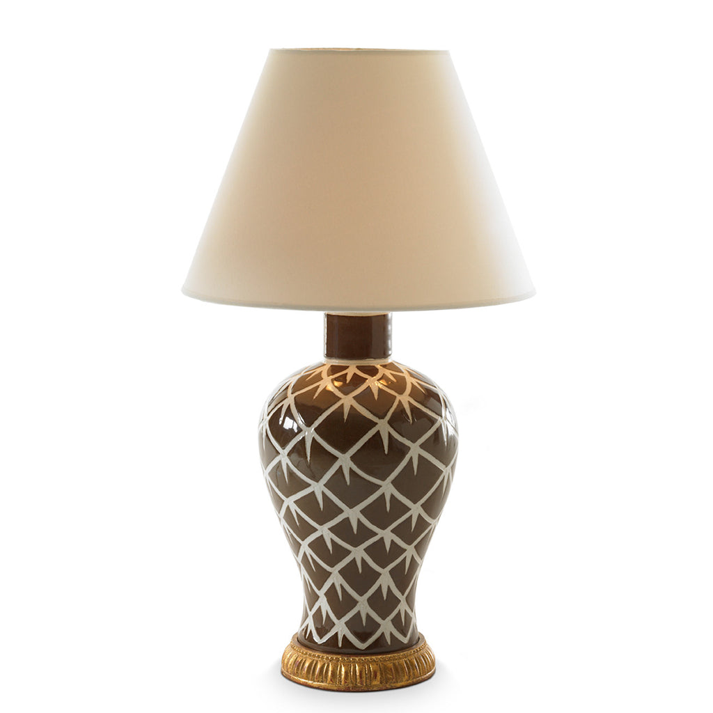 chicken feather lamp (brown)