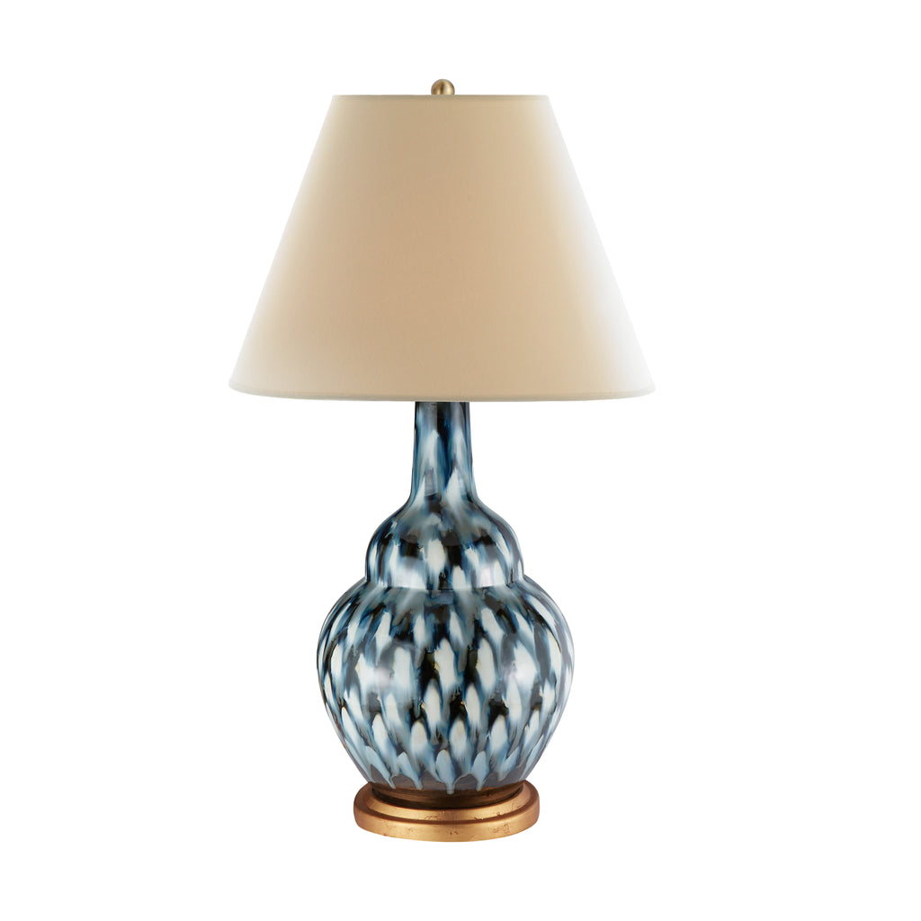 pheasant feather lamp (blue)