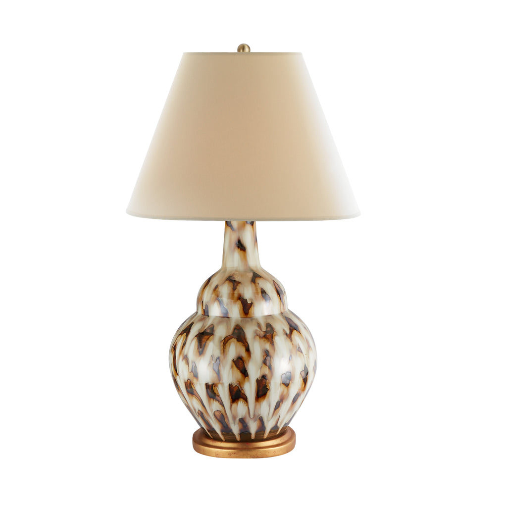 pheasant feather lamp (brown)