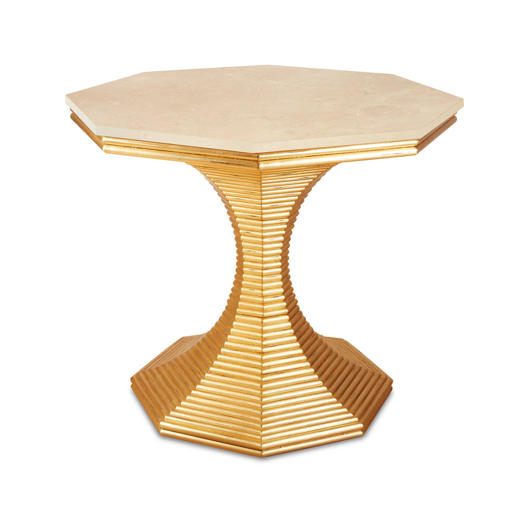 hourglass table (gold)